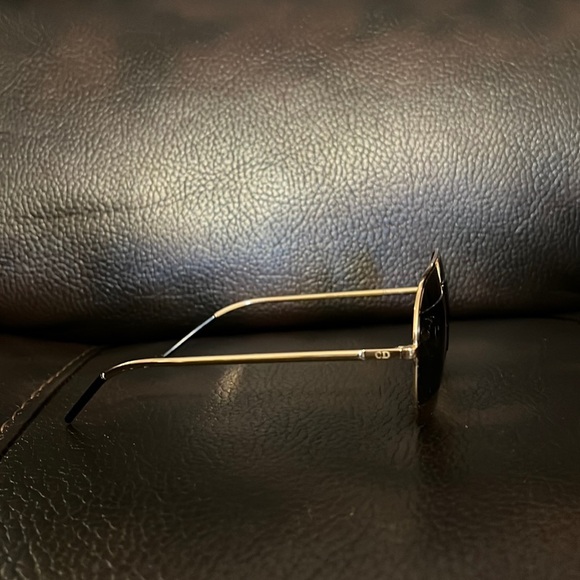 Christian Dior women’s logo gold split 1 aviator sunglasses - Picture 2 of 6